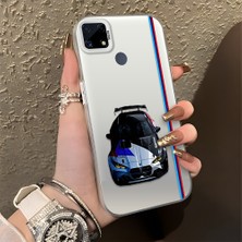 HONTINGA Realme C15 ile Uyumlu Kılıfı Silikon Kenar Sert Arka Basitlik Anti Düşme Bmw Desen Telefon Kılıfı K1-0606