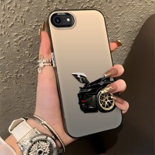 HONTINGA iPhone 7 ile Uyumlu Kılıfı Silikon Kenar Sert Arka Basitlik Anti Düşme Klasik Araba Desen Telefon Kılıfı K1-0611