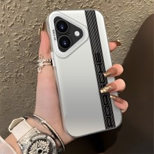 HONTINGA iPhone 16 ile Uyumlu Kılıfı Silikon Kenar Sert Arka Basitlik Anti Düşme Araba Logosu Desen Telefon Kılıfı K1-0607
