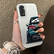 HONTINGA Xiaomi Redmi Note 11S ile Uyumlu Kılıfı Silikon Kenar Sert Arka Basitlik Anti Düşme Arabanın Arka Kısmı Desen Telefon Kılıfı K1-0608