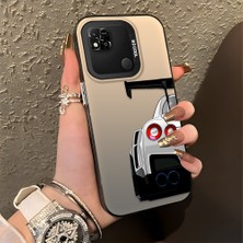 HONTINGA Xiaomi Redmi 9c ile Uyumlu Kılıfı Silikon Kenar Sert Arka Basitlik Anti Düşme Arabanın Arka Kısmı Desen Telefon Kılıfı K1-0608