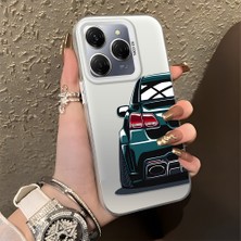 HONTINGA Tecno Spark 20 Pro 5g ile Uyumlu Kılıfı Silikon Kenar Sert Arka Basitlik Anti Düşme Arabanın Arka Kısmı Desen Telefon Kılıfı K1-0608
