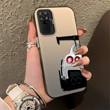 HONTINGA Xiaomi Redmi Note 10 Pro ile Uyumlu Kılıfı Silikon Kenar Sert Arka Basitlik Anti Düşme Arabanın Arka Kısmı Desen Telefon Kılıfı K1-0608