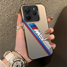 HONTINGA Xiaomi Redmi Note 14 ile Uyumlu Kılıfı Silikon Kenar Sert Arka Basitlik Anti Düşme Bmw Desen Telefon Kılıfı K1-0606