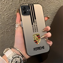 HONTINGA Samsung Galaxy A04E ile Uyumlu Kılıfı Silikon Kenar Sert Arka Basitlik Anti Düşme Araba Logosu Desen Telefon Kılıfı K1-0607