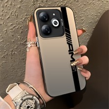 HONTINGA Tecno Spark 20 ile Uyumlu Kılıfı Silikon Kenar Sert Arka Basitlik Anti Düşme Amg Desen Telefon Kılıfı K1-0609