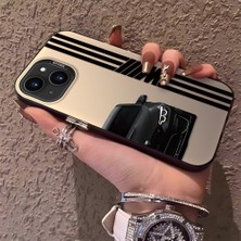 HONTINGA iPhone 14 Plus ile Uyumlu Kılıfı Silikon Kenar Sert Arka Basitlik Anti Düşme Araba Markası Desen Telefon Kılıfı K1-0610