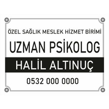 Kişiye Özel Uzman Psikolog Pvc Levha 40X30 cm