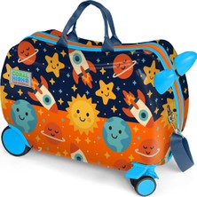 Coral High Kids Uzay Desenli Otur-Çek Çocuk Valizi 16370