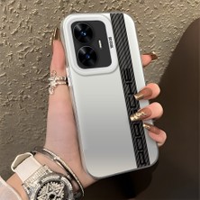 HONTINGA Realme C55 ile Uyumlu Kılıfı Silikon Kenar Sert Arka Basitlik Anti Düşme Araba Logosu Desen Telefon Kılıfı K1-0607