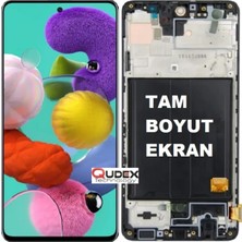 Qudex  Samsung Galaxy Uyumlu A51 SM-A515F LCD Ekran Dokunmatik Çıtalı Tam Boyut Q1