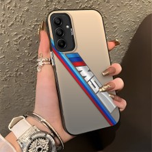 HONTINGA Samsung Galaxy A15 ile Uyumlu Kılıfı Silikon Kenar Sert Arka Basitlik Anti Düşme Bmw Desen Telefon Kılıfı K1-0606