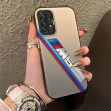 HONTINGA Samsung Galaxy A52S ile Uyumlu Kılıfı Silikon Kenar Sert Arka Basitlik Anti Düşme Bmw Desen Telefon Kılıfı K1-0606