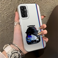 HONTINGA Samsung Galaxy M23 ile Uyumlu Kılıfı Silikon Kenar Sert Arka Basitlik Anti Düşme Bmw Desen Telefon Kılıfı K1-0606