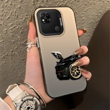 HONTINGA Xiaomi Redmi 9c ile Uyumlu Kılıfı Silikon Kenar Sert Arka Basitlik Anti Düşme Klasik Araba Desen Telefon Kılıfı K1-0611