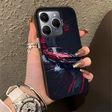 HONTINGA Tecno Spark 20 Pro ile Uyumlu Kılıfı Silikon Kenar Sert Arka Basitlik Anti Düşme Klasik Spor Arabası Desen Telefon Kılıfı K1-0612