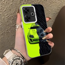 HONTINGA Xiaomi Redmi 13X ile Uyumlu Kılıfı Silikon Kenar Sert Arka Basitlik Anti Düşme Lambo Desen Telefon Kılıfı K1-0613