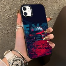HONTINGA iPhone 11 ile Uyumlu Kılıfı Silikon Kenar Sert Arka Basitlik Anti Düşme Şık Spor Arabası Desen Telefon Kılıfı K1-0614