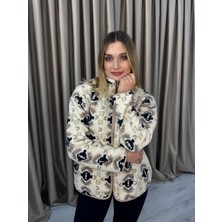 Venilife Etnik Desenli Fermuarlı Sweatshirt
