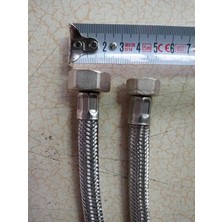 Diril Yapı Market 70 cm Flex Paslanmaz Çelik Örgülü Bağlantı Hortumu 3/8*1/2 Rekorlu (25 Ad)