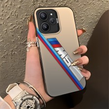 HONTINGA Xiaomi Redmi 12 ile Uyumlu Kılıfı Silikon Kenar Sert Arka Basitlik Anti Düşme Bmw Desen Telefon Kılıfı K1-0606