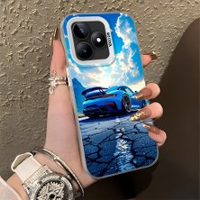 HONTINGA Realme Note 50 4g ile Uyumlu Kılıfı Silikon Kenar Sert Arka Basitlik Anti Düşme Klasik Araba Desen Telefon Kılıfı K1-0615