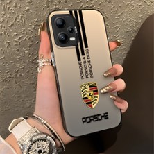 HONTINGA Xiaomi Redmi Note 12 5g ile Uyumlu Kılıfı Silikon Kenar Sert Arka Basitlik Anti Düşme Araba Logosu Desen Telefon Kılıfı K1-0607