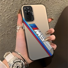 HONTINGA Xiaomi Redmi Note 10 Pro ile Uyumlu Kılıfı Silikon Kenar Sert Arka Basitlik Anti Düşme Bmw Desen Telefon Kılıfı K1-0606