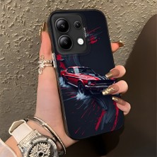 HONTINGA Xiaomi Redmi Note 13 ile Uyumlu Kılıfı Silikon Kenar Sert Arka Basitlik Anti Düşme Klasik Spor Arabası Desen Telefon Kılıfı K1-0612