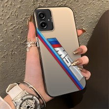 HONTINGA Samsung Galaxy A06 ile Uyumlu Kılıfı Silikon Kenar Sert Arka Basitlik Anti Düşme Bmw Desen Telefon Kılıfı K1-0606