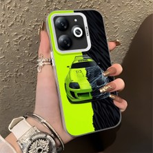 HONTINGA Tecno Spark Go 2024 ile Uyumlu Kılıfı Silikon Kenar Sert Arka Basitlik Anti Düşme Lambo Desen Telefon Kılıfı K1-0613