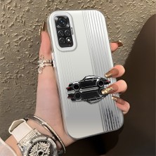 HONTINGA Xiaomi Redmi Note 11 ile Uyumlu Kılıfı Silikon Kenar Sert Arka Basitlik Anti Düşme Klasik Araba Desen Telefon Kılıfı K1-0611