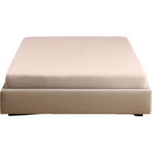 Sabia %100 Pamuk 62 Tel – 80X200 +30 cm Yüksekliğe Kadar Uygun Tek Kişilik Lastikli Çarşaf Taş