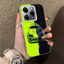 HONTINGA Tecno Spark 20 Pro 5g ile Uyumlu Kılıfı Silikon Kenar Sert Arka Basitlik Anti Düşme Lambo Desen Telefon Kılıfı K1-0613