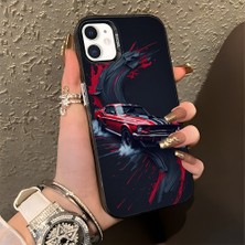 HONTINGA iPhone 12 Pro ile Uyumlu Kılıfı Silikon Kenar Sert Arka Basitlik Anti Düşme Klasik Spor Arabası Desen Telefon Kılıfı K1-0612