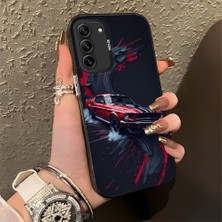 HONTINGA Samsung Galaxy S21 Fe ile Uyumlu Kılıfı Silikon Kenar Sert Arka Basitlik Anti Düşme Klasik Spor Arabası Desen Telefon Kılıfı K1-0612