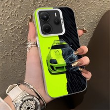 HONTINGA Xiaomi Redmi Note 14 ile Uyumlu Kılıfı Silikon Kenar Sert Arka Basitlik Anti Düşme Lambo Desen Telefon Kılıfı K1-0613