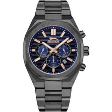 Slazenger Erkek Kol Saati 43 mm Siyah Kadran Siyah Kordon 5 Atm