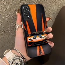 HONTINGA Xiaomi Redmi Note 11S ile Uyumlu Kılıfı Silikon Kenar Sert Arka Basitlik Anti Düşme Lambo Desen Telefon Kılıfı K1-0613
