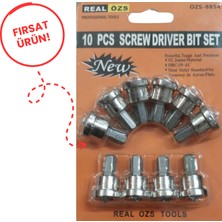 Real Özs Avantajlı 10 Parça Şapkalı Bits Uç Set 8854