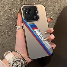 HONTINGA Xiaomi Redmi 9c ile Uyumlu Kılıfı Silikon Kenar Sert Arka Basitlik Anti Düşme Bmw Desen Telefon Kılıfı K1-0606