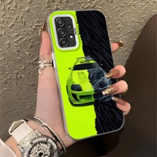 HONTINGA Samsung Galaxy A52 ile Uyumlu Kılıfı Silikon Kenar Sert Arka Basitlik Anti Düşme Lambo Desen Telefon Kılıfı K1-0613