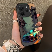 HONTINGA Xiaomi Redmi Note 14 4g ile Uyumlu Kılıfı Silikon Kenar Sert Arka Basitlik Anti Düşme Klasik Araba Desen Telefon Kılıfı K1-0615
