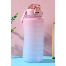 Gampus Motivasyonel Su Matarası 2lt Tritan Spor Salonu Su Şişesi Bpa Içermez Suluk Sticker Hediyeli