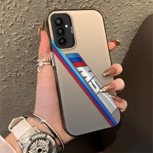 HONTINGA Samsung Galaxy M23 ile Uyumlu Kılıfı Silikon Kenar Sert Arka Basitlik Anti Düşme Bmw Desen Telefon Kılıfı K1-0606