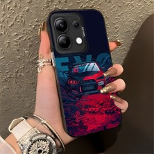 HONTINGA Xiaomi Redmi Note 13 ile Uyumlu Kılıfı Silikon Kenar Sert Arka Basitlik Anti Düşme Şık Spor Arabası Desen Telefon Kılıfı K1-0614