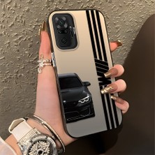 HONTINGA Xiaomi Redmi Note 10 Pro ile Uyumlu Kılıfı Silikon Kenar Sert Arka Basitlik Anti Düşme Araba Markası Desen Telefon Kılıfı K1-0610