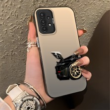 HONTINGA Samsung Galaxy A13 ile Uyumlu Kılıfı Silikon Kenar Sert Arka Basitlik Anti Düşme Klasik Araba Desen Telefon Kılıfı K1-0611