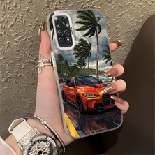 HONTINGA Xiaomi Redmi Note 11S ile Uyumlu Kılıfı Silikon Kenar Sert Arka Basitlik Anti Düşme Şık Spor Arabası Desen Telefon Kılıfı K1-0614