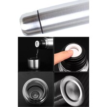 Gampus Termos 0,35 Litre Çelik Termos Matara Portatif Kamp Spor Matarası Paslanmaz Çelik